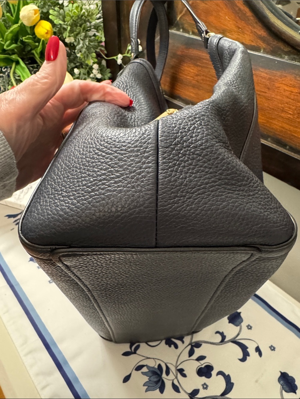 Coach Kristy Pebbled Leather Shoulder Bag with Gold Hardware & Ombre Coach Pouch - Picture 11 of 16